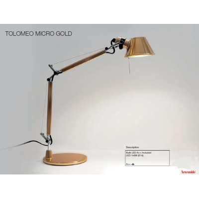 Artemide Tolomeo tavolo micro gold limited edition