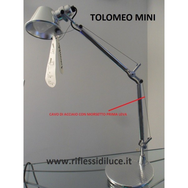 Artemide cavo di acciaio primo braccio ricambio Tolomeo mini