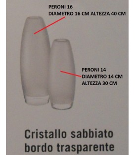De Majo ricambio vetro satinato binco + fascia trasparente Peroni 14