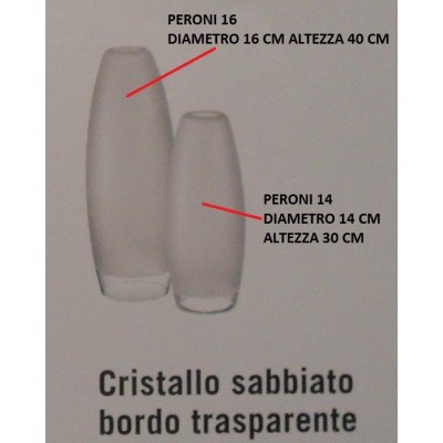 De Majo ricambio vetro satinato binco + fascia trasparente Peroni 14