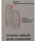 De Majo ricambio vetro satinato bianco + fascia trasparente Peroni 14