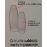 De Majo ricambio vetro satinato binco + fascia trasparente Peroni 14