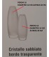 De Majo ricambio vetro satinato binco + fascia trasparente Peroni 16