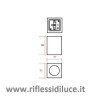 Faretto in gesso a soffitto parallelepipedo dimensioni