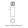 Faretto in gesso parallelepipedo H 17 a soffitto