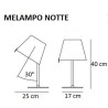 Artemide Melampo notte dimensioni