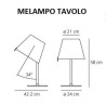 Artemide Melampo tavolo dimensioni