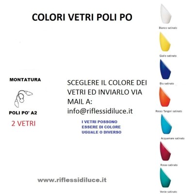 DE MAJO POLI PO' A2 CROMO colori dei due vetri da ordinare