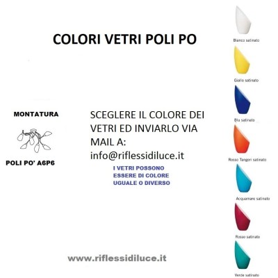 DE MAJO POLI PO' A6P6 CROMO colori dei vetri da ordinare