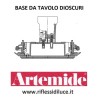 Artemide Dioscuri diametro 25 e 35 ricambio base da tavolo