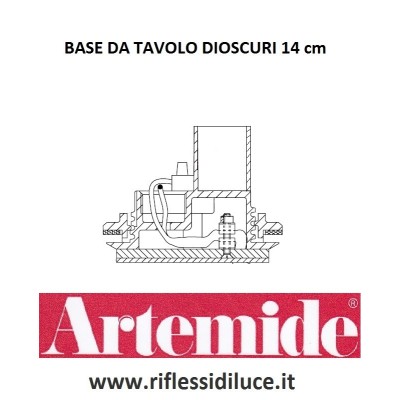 Artemide Dioscuri 14 ricambio base da tavolo