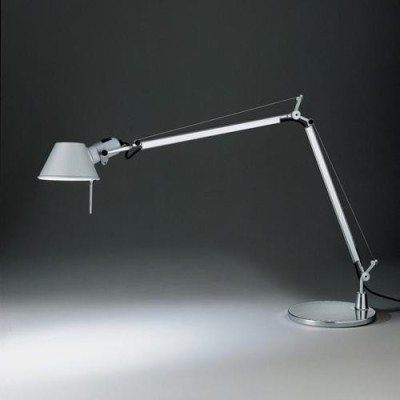 Artemide Tolomeo tavolo alluminio lampadina attacco E27 con base diametro 230