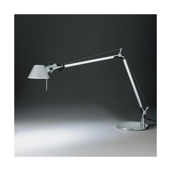 Artemide Tolomeo tavolo alluminio lampadina attacco E27 con base diametro 230