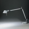 Artemide Tolomeo tavolo alluminio Halo con base diametro 230