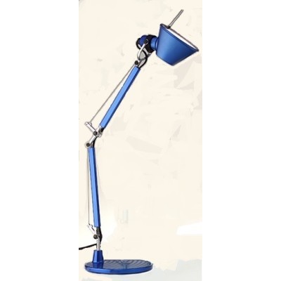 Artemide Tolomeo micro tavolo alogeno blu metalizzato