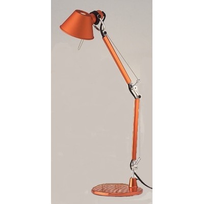 Artemide Tolomeo micro tavolo alogeno arancio metalizzato