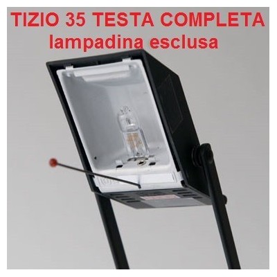 Artemide Tizio 35 testa completa nera ricambio