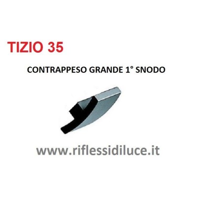 Artemide Tizio 35 contrappeso grande inferiore primo snodo