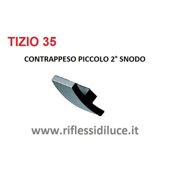 Artemide Tizio 35 nera contrappeso piccolo superiore secondo snodo