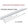 Panzeri ricambio copertura in policarbonato opale lunghezza 6 mt