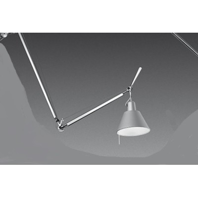 Artemide tolomeo mega sospensione decentrata con diffusore in alluminio diametro 20 cm