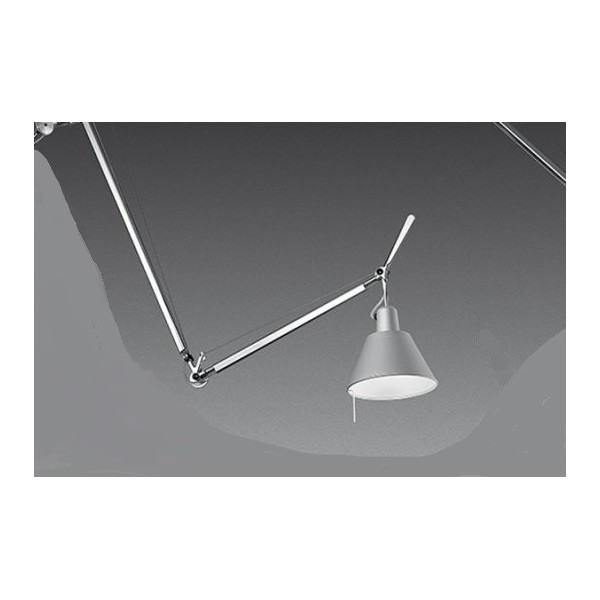 Artemide tolomeo sospensione decentrata con diffusore in alluminio diametro 20 cm