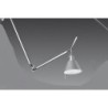 Artemide tolomeo mega sospensione decentrata con diffusore in alluminio diametro 20 cm