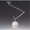 Artemide tolomeo mega sospensione decentrata con diffusore in pergamena diametro 36 cm