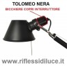 Artemide bicchiere nero di ricambio per tolomeo di colore nera