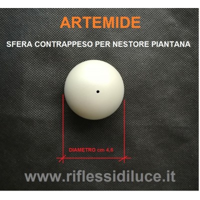 Artemide nestore piantana contrappeso di ricambio colore alluminio