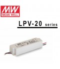 Mean Well alimentatore per led 24V 20W in contenitore plastico IP65 per esterno