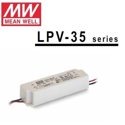 Meann Well alimentatore per led 24V 35W in contenitore plastico IP65 per esterno