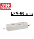 Mean Well alimentatore per led 24V 60W in contenitore plastico IP65 per esterno
