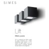 Simes lift doppia emissione con lampada Dulux 18W colore grigio