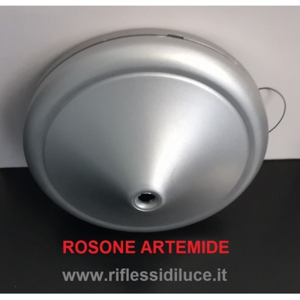 Artemide ricambio fenice rosone in PVC colore alluminio diametro 11 cm