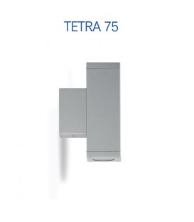 Platek Tetra 75 applique da esterno a una luce colore alluminio
