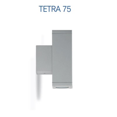 Platek Tetra 75 applique da esterno a una luce colore alluminio