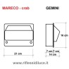 mareco illuminazione gemini plafoniera da incasso per pareti esterne dimensioni