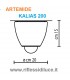 Artemide Kalias 200 dimensioni del diffusore in vetro