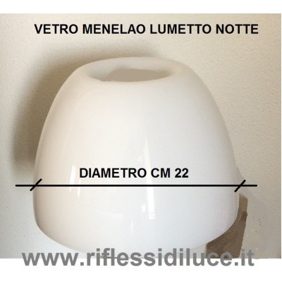 Artemide lumetto Menelao notte il vetro di ricambio