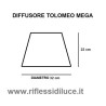 Artemide diffusore in pergamena diametro 32 cm per Tolomeo mega