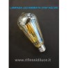 Lampadina led ambrata 8W 2700° Kelvin attacco E27