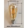 Lampadina led attacco E27 potenza 8W ambrata dimensioni