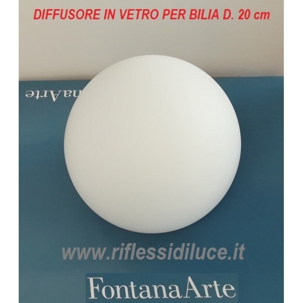 FontanaArte diffusore in vetro ricambio per Bilia 20 cm