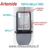 Artemide testa della Tizio con vetrino e molla