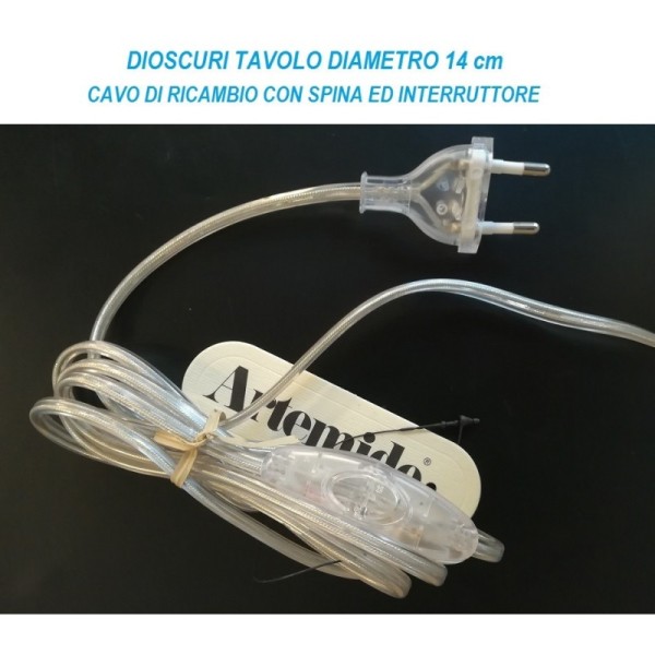 Artemide dioscuri tavolo 14 ricambio cavo di alimentazione