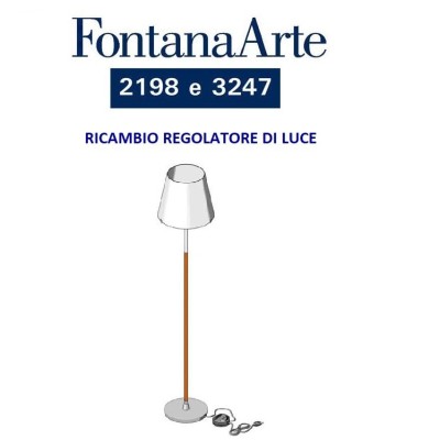 Fontana Arte regolatore di luminosità ricambio per piantana 2198