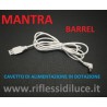 Mantra barrel lampada portatile led RGB con musica cavetto di alimentazione