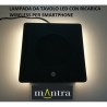 Mantra zanzibar nero lampada da tavolo led con ricarica wireless per smartphone