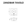 Mantra, lampada da tavolo zanzibar, con ricarica wireless per smartphone, lampade mantra in vendita a salerno